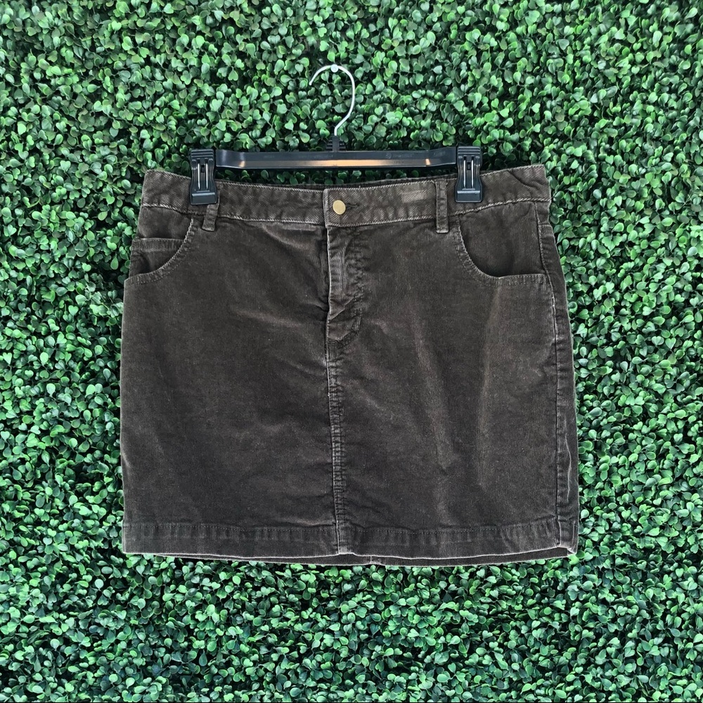 Army Green Corduroy Skirt